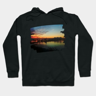 Beautiful photography of ocean and sunset sky landscape USA nature lovers Hoodie
